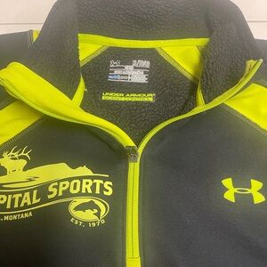 Under Armour Black and Neon Green Heavy Base Layer